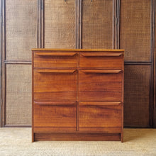 Load image into Gallery viewer, VINTAGE MID CENTURY SOLID HARDWOOD FILING OFFICE CABINET DRAWERS