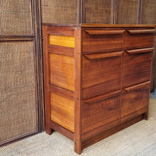 Load image into Gallery viewer, VINTAGE MID CENTURY SOLID HARDWOOD FILING OFFICE CABINET DRAWERS