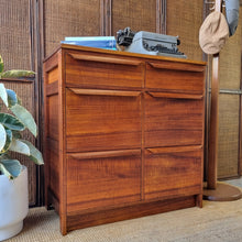 Load image into Gallery viewer, VINTAGE MID CENTURY SOLID HARDWOOD FILING OFFICE CABINET DRAWERS