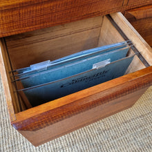 Load image into Gallery viewer, VINTAGE MID CENTURY SOLID HARDWOOD FILING OFFICE CABINET DRAWERS