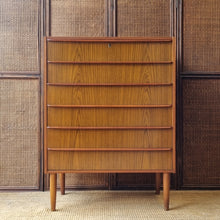 Load image into Gallery viewer, MID CENTURY DANISH TEAK TALLBOY CHEST OF DRAWERS
