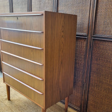 Load image into Gallery viewer, MID CENTURY DANISH TEAK TALLBOY CHEST OF DRAWERS
