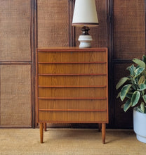 Load image into Gallery viewer, MID CENTURY DANISH TEAK TALLBOY CHEST OF DRAWERS