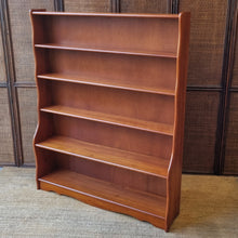 Load image into Gallery viewer, MID CENTURY SOLID HARDWOOD WATERFALL BOOKCASE