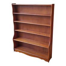 Load image into Gallery viewer, MID CENTURY SOLID HARDWOOD WATERFALL BOOKCASE