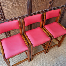 Load image into Gallery viewer, SET OF 3 VINTAGE COUNTER STOOLS