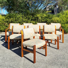 Load image into Gallery viewer, SET OF 8 VINTAGE DINING CHAIRS