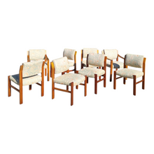 Load image into Gallery viewer, SET OF 8 VINTAGE DINING CHAIRS