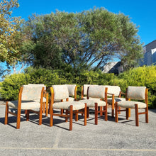 Load image into Gallery viewer, SET OF 8 VINTAGE DINING CHAIRS