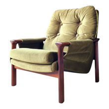 Load image into Gallery viewer, VINTAGE TESSA T1 GREEN VELOUR ARMCHAIR