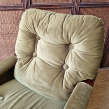 Load image into Gallery viewer, VINTAGE TESSA T1 GREEN VELOUR ARMCHAIR
