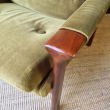 Load image into Gallery viewer, VINTAGE TESSA T1 GREEN VELOUR ARMCHAIR