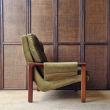 Load image into Gallery viewer, VINTAGE TESSA T1 GREEN VELOUR ARMCHAIR
