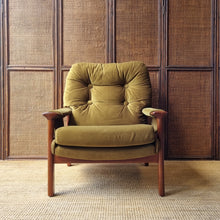 Load image into Gallery viewer, VINTAGE TESSA T1 GREEN VELOUR ARMCHAIR