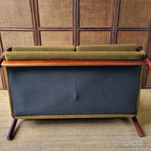 Load image into Gallery viewer, VINTAGE TESSA T1 GREEN VELOUR SOFA