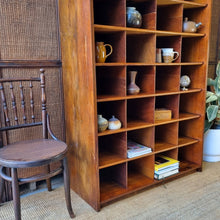 Load image into Gallery viewer, VINTAGE SOLID HARDWOOD PIGEON HOLES CABINET