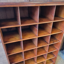 Load image into Gallery viewer, VINTAGE SOLID HARDWOOD PIGEON HOLES CABINET