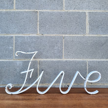 Load image into Gallery viewer, VINTAGE WROUGHT IRON HOUSE NUMBER FIVE