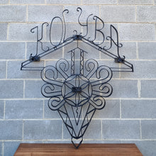 Load image into Gallery viewer, VINTAGE WROUGHT IRON HOUSE NAME