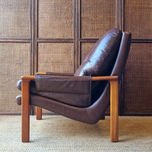 Load image into Gallery viewer, VINTAGE TESSA T1 CHOCOLATE BROWN LEATHER ARMCHAIR