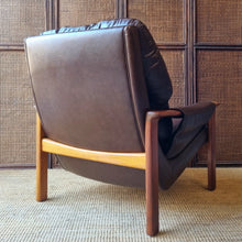 Load image into Gallery viewer, VINTAGE TESSA T1 CHOCOLATE BROWN LEATHER ARMCHAIR