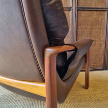 Load image into Gallery viewer, VINTAGE TESSA T1 CHOCOLATE BROWN LEATHER ARMCHAIR