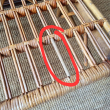 Load image into Gallery viewer, VINTAGE CANE SETTEE WITH ORIGINAL CUSHION