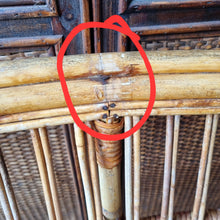 Load image into Gallery viewer, VINTAGE CANE SETTEE WITH ORIGINAL CUSHION