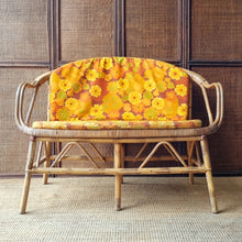 Load image into Gallery viewer, VINTAGE CANE SETTEE WITH ORIGINAL CUSHION