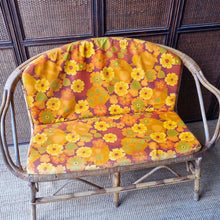 Load image into Gallery viewer, VINTAGE CANE SETTEE WITH ORIGINAL CUSHION