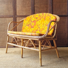 Load image into Gallery viewer, VINTAGE CANE SETTEE WITH ORIGINAL CUSHION