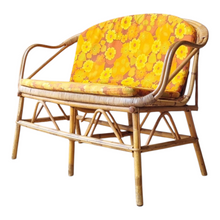 Load image into Gallery viewer, VINTAGE CANE SETTEE WITH ORIGINAL CUSHION