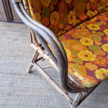 Load image into Gallery viewer, VINTAGE CANE SETTEE WITH ORIGINAL CUSHION
