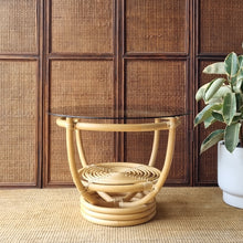 Load image into Gallery viewer, VINTAGE ROUND CANE COFFEE TABLE