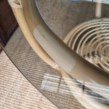 Load image into Gallery viewer, VINTAGE ROUND CANE COFFEE TABLE