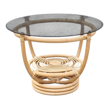 Load image into Gallery viewer, VINTAGE ROUND CANE COFFEE TABLE