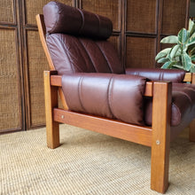 Load image into Gallery viewer, DANISH DELUXE LEATHER ARMCHAIR