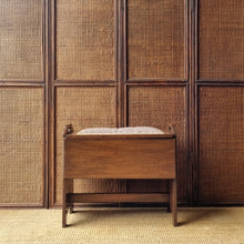 Load image into Gallery viewer, VINTAGE SOLID HARDWOOD PIANO STOOL/OTTOMAN