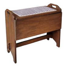 Load image into Gallery viewer, VINTAGE SOLID HARDWOOD PIANO STOOL/OTTOMAN