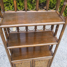 Load image into Gallery viewer, VINTAGE CANE & RATTAN HUTCH CABINET
