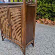 Load image into Gallery viewer, VINTAGE CANE & RATTAN HUTCH CABINET