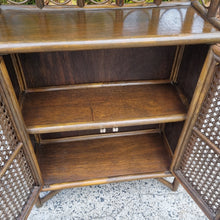 Load image into Gallery viewer, VINTAGE CANE & RATTAN HUTCH CABINET
