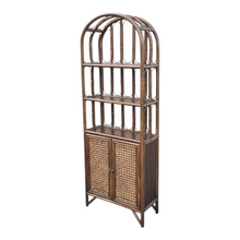 Load image into Gallery viewer, VINTAGE CANE & RATTAN HUTCH CABINET