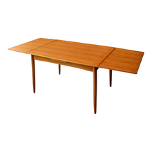 Load image into Gallery viewer, MID CENTURY TEAK EXTENDABLE DINING TABLE BY KOLTER FURNITURE