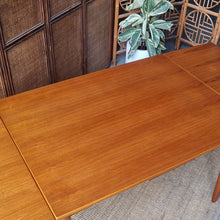 Load image into Gallery viewer, MID CENTURY TEAK EXTENDABLE DINING TABLE BY KOLTER FURNITURE