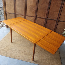 Load image into Gallery viewer, MID CENTURY TEAK EXTENDABLE DINING TABLE BY KOLTER FURNITURE