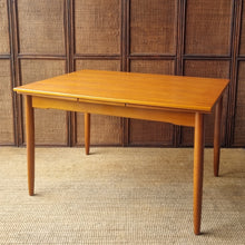 Load image into Gallery viewer, MID CENTURY TEAK EXTENDABLE DINING TABLE BY KOLTER FURNITURE