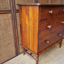 Load image into Gallery viewer, VINTAGE OAK CHEST OF DRAWERS