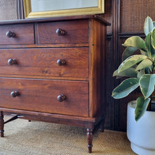 Load image into Gallery viewer, VINTAGE OAK CHEST OF DRAWERS