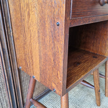 Load image into Gallery viewer, PAIR OF VINTAGE OAK BEDSIDE TABLES